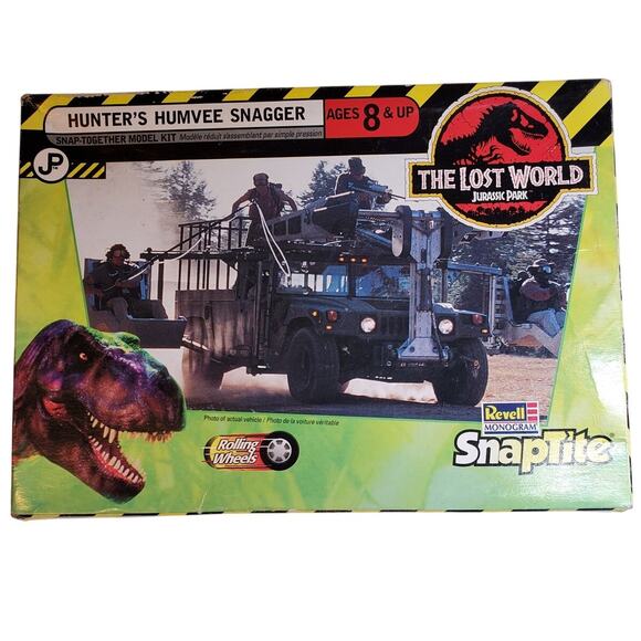 Hunters Humvee Snagger Lost World Jurassic Park Model Kit Revell - Picture 1 of 8